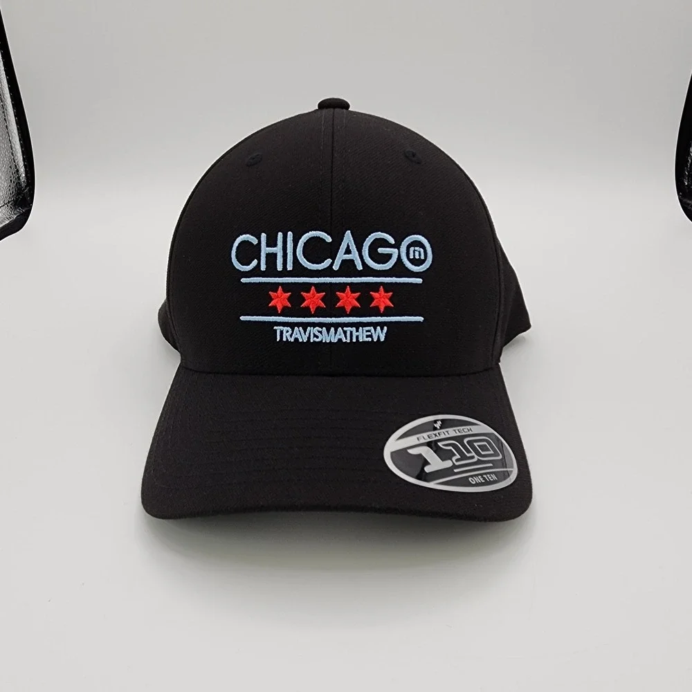 Travis‎ Mathew South Side 2.0 Chicago Il State Golf Hat Black SnapBack Cap NEW
